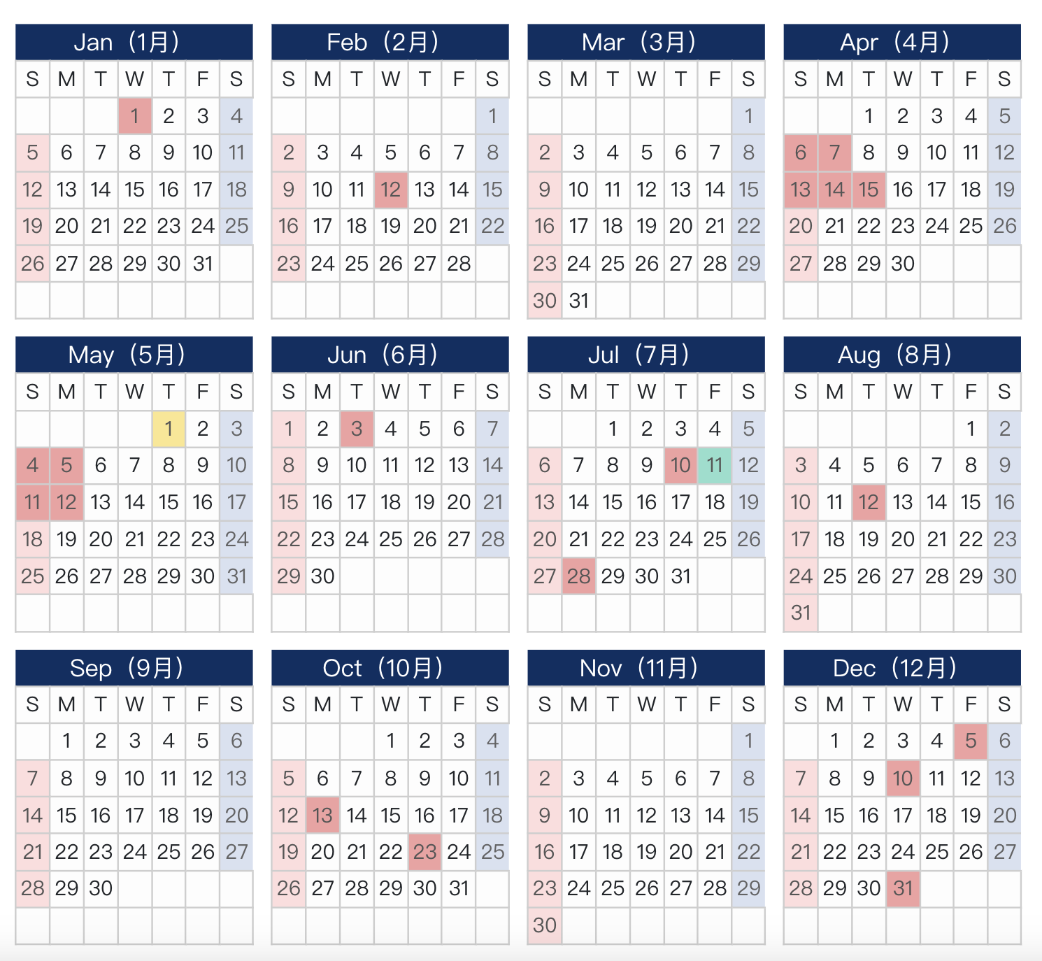 2025 泰国 日历 公共假期 节假日 日历模板 放假通知 2025 Calendar Public holidays